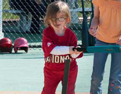Miracle League of Central Ohio Boy Playing Baseball
